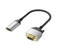 Whoasyst Permanent Clear Multimedia Connection to VGA Link with Reinforced Screw Ensures Distinct Output for Tradition Displays Clear Multimedia to VGA Processor Cable