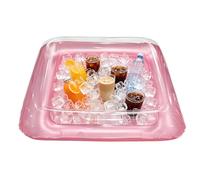 Whoasyst Pool Float Ice Tray Inflatable Pool Coolers Floating Cool Your Beverages Food Holder Floating Tray Swimming Accessories for Kids Adults