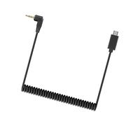 Whoasyst Portable 2.5mm to C1 / C 3 / N1 / N3 / S1 / S 2 Flashing Syncing Cable Spring Coiled Design for Easy Camera Connection Spring Stretch Gold Plate Camera Triggering Wire