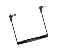 Whoasyst Portable 2.5mm to C1 / C 3 / N1 / N3 / S1 / S 2 Flashing Syncing Cable Spring Coiled Design for Easy Camera Connection Spring Stretch Gold Plate Camera Triggering Wire