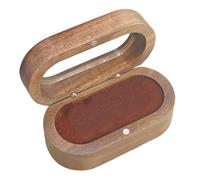 Whoasyst Practical Jewelry Case with 4 Compartments Delicate Black Walnut Rings Box Portable Container Portable Rings Casket
