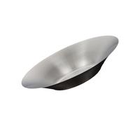 Whoasyst Practical Nonrust Steel Serving Platter Rustproof Circular Design Kitchens Dining Essential Round Serving Plate Food Grade Nonrust Steel Dish