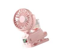 Whoasyst Practical Small Desktop Fan Clip On Office 4 Speed Setting Air Cooling ABS Texture Suitable For Cooling Portable Fan