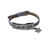 Whoasyst Punk Subculture Leathers Bracelets Diamands Star Letter Wide Vintage Simple Jewelry Suitable for Ladies Girls Dopamine Adjustable