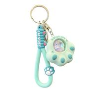 Whoasyst Rechargeable LED Cats Paw Keychain Sunset Glowing Night Light PVC Accessory for Travel Decorative Item Accessories Portable Night Light Keychain