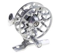 Whoasyst Reel Aluminum Alloy 50g 53mm Lightweight Upgraded Base Handheld Fly Wheel for Trout Pike Ice Fishing Tackle Lightweight Fishing Reel