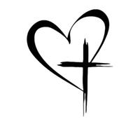 Whoasyst Religious Car Sticker, White Love Design Decal with Easy Adhesive for Faith Expression on Vehicles Waterproof Decal