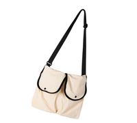 Whoasyst Retro Workwear Crossbody Bag Spacious Multi Compartment Design Lightweight Nylon Daily Commute Essential Nylon Crossbody Bag
