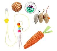 Whoasyst Sisal Rope Teething Toy for Boredom Relief, Mental Bonding Activity Fun Home Enrichment Activity Toy for Pet Teasing
