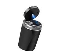 Whoasyst Smokeless Cup Holder Ashtray with Lid Vehicle Ashtray with Automatic LED Light Activated by Opening the Lid Car with Smell Proof