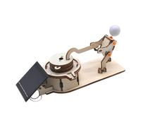 Whoasyst Solar Energy Wooden Grinding Machine Model Craft Project Toy for Kids Educational Activity Classroom Learning Teaching Kids Building Set