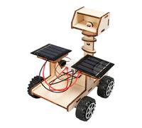 Whoasyst Solar Powered Moons Vehicle Educational Science Project Kits for Kids Learning Renewable Energy and Physics Concepts Wooden Solar Powered Toy