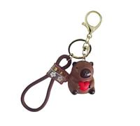 Whoasyst Sound Making Capybaras Keychain Voice Activated Animal Pendant Keyring Charm Personalized Chain Backpack Accessory Unique Talking Gadget