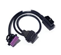 Whoasyst Splitter Extension Cable 16 Pin Double Female Adapter Suitable for Vehicles Diagnostic Tool 50Cm Length PVC Coated Double Port Adapter