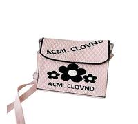 Whoasyst Square Bag Flower Crossbody Versatile Fashion Trendy Crochet Knitted Shoulder Travel For Women Girl Phone Pouch