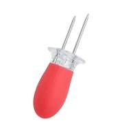 Whoasyst Stainless Steel Corn Forks Holder Insertion Barbecue Twin Fork BBQ Prongs Skewers for Meat and Vegetables Grilling Forks