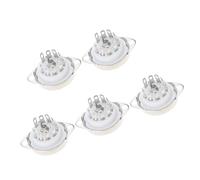 Whoasyst Strong Phenolic 9 Pin Socket Featuring Double Metal Contacts Quick Fixing for Amplifiers Circuits Gold Plate Tube Socket with Tins Layer for Music Lover Amplifiers
