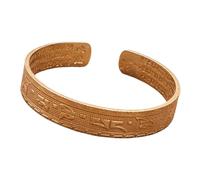 Whoasyst Sturdy Copper Tibetan with Engraved Buddhist Mantras for Luck and Protections Hand Painted Adjustable Fit Mantra Jewelry