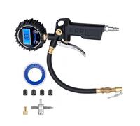 Whoasyst Tire Inflator Pressure Gauge Large Display with Rubber Hose Coupler Compressor Accessories Digital Inflator Tool
