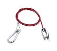Whoasyst Trailer Dismounting Rope with U Shaped Clip and Carabiner Safe Towing Journey Stainless Steel Stainless Steel Versatile Sturdy Tractor Dismounting