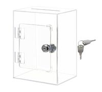 Whoasyst Transparents Saving Cube Acrylic Clear Money Holder Practical Square Change Storage Box For Kids Finances Management Tool Adult Kids Money Box