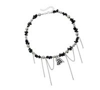 Whoasyst Trendy Resin Heart Necklace with Dynamic Swing Design Fashion Neckchain Accessory for Everyday Outfits Versatile Resin Necklace Gift