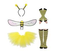 Whoasyst Tulle Skirt Headband Set Offering Colorful Cosplay Animal Costume Set For Dancing Wear And Social Gatherings Mesh Skirt Cosplay Bees Outfits