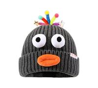 Whoasyst Unisex Skull Hat For Teens Girls Boys Funny Photo Props Knitted Winter Baggy Cap Costume Props Skull Cap Slouchy Knit