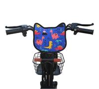 Whoasyst Universals Motorcycle Handlebars Baby Headrest Lovely Cats Pattern Thick Paddings for Protecting Regulable Child Head Guard
