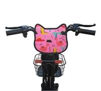 Whoasyst Universals Motorcycle Handlebars Baby Headrest Lovely Cats Pattern Thick Paddings for Protecting Regulable Child Head Guard