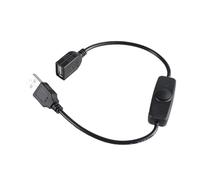 Whoasyst USB Extension Line 5V2A Charging Male to Female Adapter Cord Built in Power Light with Switches for USB Gadgets 32cm Switching Control Cable