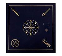 Whoasyst Velvet Tarot Card Tablecloth Square Divination Game Tapestry Small Tablecloth With Pouch Astrology Table Board In Trading Games Sleeves Cards With Guide Book Binder Sheets Board