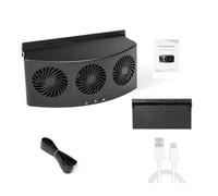 Whoasyst Ventilation Fan For Car USB/Solar Power Window Exhaust 3 Air Outlet For SUV Car Solar Fan