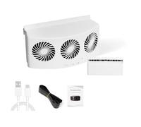 Whoasyst Ventilation Fan For Car USB/Solar Power Window Exhaust 3 Air Outlet For SUV Car Solar Fan