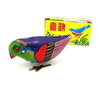 Whoasyst Vintage Tinplate Wind-up Toy Cute Bird Shaped Kids Holiday Birthday Gift Magpie Metal Supplies Wind Up Toy For Kids