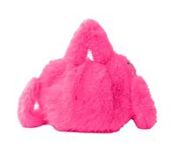 Whoasyst Women Fashionable Faux Furs Plush Round Handbag For Everyday Outfits Winter Fuzzy Furry Shoulder Crossbody Bag Purse Candy Color Crossbody Purse