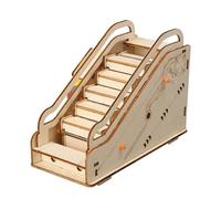 Whoasyst Wooden 3D Escalator Kits Innovative Mechanical Model for Educational Demonstration and Hands on Science Exploration Automatic Escalator Model