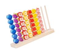Whoasyst Wooden Stacking Game Color Sorting Toy for Family Gathering Play Develops Fine Motor Skill and Logical Thinking Exercise Wooden Educational Toy
