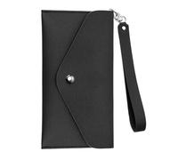 Whoasyst Wristlet Phone Pouches Antitheft Purse Pocket For Card Cash Modern Mobile Lifestyle Everyday Essential Envelope Design Unisex Mobile Carriers Black