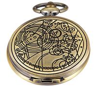 Whodoit Classic Uncovered Men's Quartz Pocket Watch, Pocket Watches Quartz Movement with Chain for Men, CF122