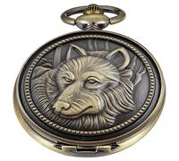 Whodoit Classic Uncovered Men's Quartz Pocket Watches, Pocket Watch Quartz Movement with Chain for Men, CF124