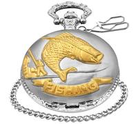 Whodoit Men's Pocket Watch, Arabic Digital Dial Pocket Watches with Chain for Men, CF127, Retro