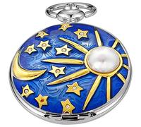 Whodoit Men's Pocket Watch, Arabic Digital Dial Pocket Watches with Chain for Men, CFJ010-blue, Modern