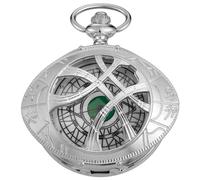 Whodoit Mens Quartz Pocket Watch Green Eyes Round Case Shape Pendant Necklace Pocket Watch, CFeye-Silver, fashion