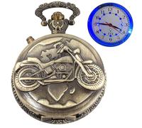 Whodoit Quartz Pocket Watch with LED Lights, Creative Quartz Arabic Numeral Dial for Men's Pocket Watch, Led-Q102, fashion