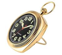 Whodoit Uncovered Men's Mechanical Pocket Watch with Chain, Uncovered Roman Design Dial Chain Mechanical Pocket Watches for Men, MW171, Retro