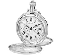 Whodoit Vintage Full Copper Men's Mechanical Pocket Watch with Chain