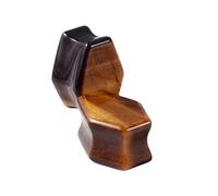 Whoiy Tunnels Stretching Kit, Ear Gauges 1/2 Inch for Men Solid Hexagon Shape Brown 2Pcs Tiger Eye Ear Plugs Expander 12mm