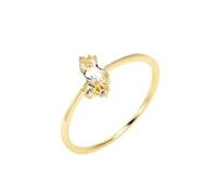 Whoiy Women's Anniversary Rings with Moissanite, Solid 18 Karat Real Gold Wedding Engagement Ring Bands Delicate Moissanite Yellow Gold Promise Band for Girlfriend Size N 1/2