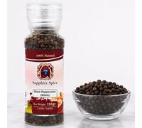 Whole Black Peppercorns (125g Grinder) | Premium Quality Bold Flavour | 100% Natural No Additives | Perfect for Pepper Mill Refill, Cooking, Marinades & Seasoning